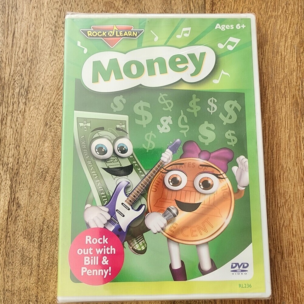 Rock 'N Learn Money DVD Kids Educational Movie Ages 6+ English NTSC All Regions
